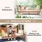 Outdoor Rattan Loveseat 2-Seater Wicker Daybed Cloud Cushions 800 Lb Natural/Off White